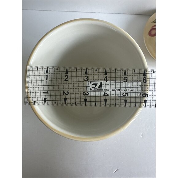 Pier 1 Provence‎ Large 10 in Cookie Jar Canister w/ Lid Fruit Pattern Farmlife - Picture 11 of 11